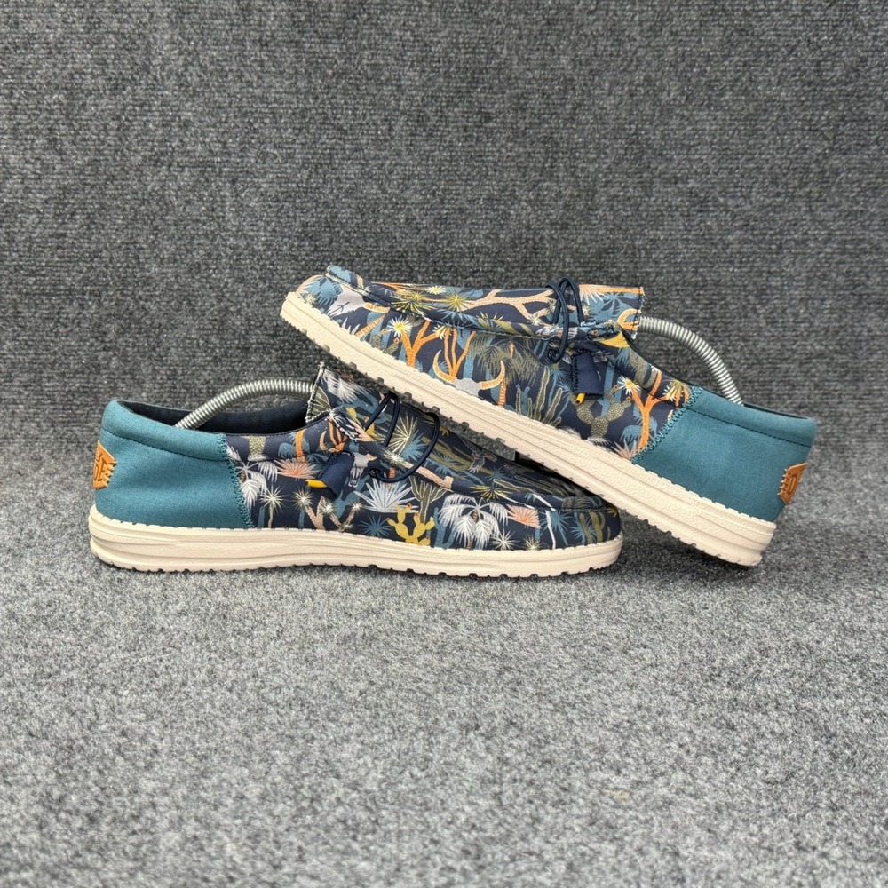 Hey Dude Wally Funk Oasis Shoes Mens 11 Blue Comfort Lightweight Slip On Sneaker - Picture 8 of 15